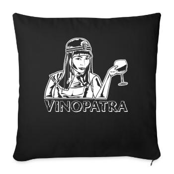 Wine Party Alcool Verre à vin - Housse de coussin décorative 45 x 45 cm - noir - Devant