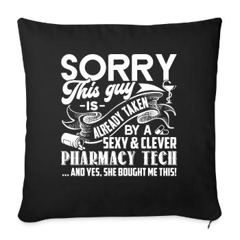 Pharmacy Technician Taken By Pharmacy Technician - Sofa pillowcase 17,3'' x 17,3'' (45 x 45 cm) - black - Front