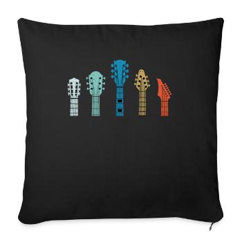 Play Guitar Design - Sofa pillowcase 17,3'' x 17,3'' (45 x 45 cm) - black - Front