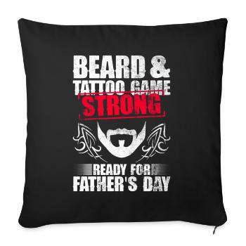 Bart & Tattoo Game Strong - Prêt pour le - Housse de coussin décorative 45 x 45 cm - noir - Devant