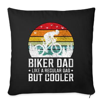 Mountain Biking Dad Like A Regular Dad But Cooler - Sofa pillowcase 17,3'' x 17,3'' (45 x 45 cm) - black - Front
