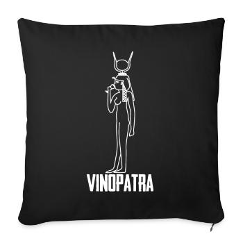 Wine Party Alcool Verre à vin Boire - Housse de coussin décorative 45 x 45 cm - noir - Devant
