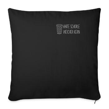 Harte Schorle Weicher Kern Lustiges - Sofakissenbezug 45 x 45 cm - Schwarz - Vorne