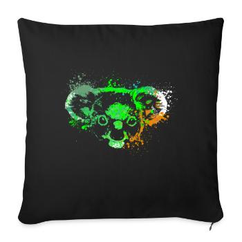Splash Art Koala Bear - Sofa pillowcase 17,3'' x 17,3'' (45 x 45 cm) - black - Front