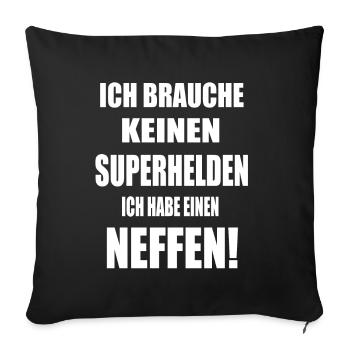 Neffe Geburtstag - Sofakissenbezug 45 x 45 cm - Schwarz - Vorne