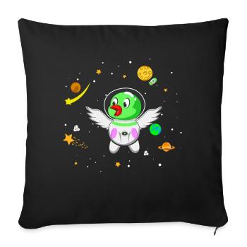Future astronaut Vogel - Sofa pillowcase 17,3'' x 17,3'' (45 x 45 cm) - black - Front
