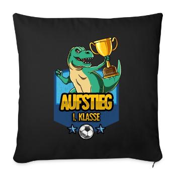 Aufstieg 1. Klasse Einschulung - Sofakissenbezug 45 x 45 cm - Schwarz - Vorne