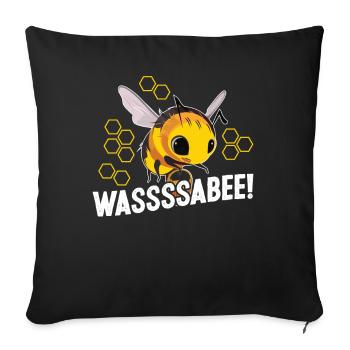 Imker Wassssabee Honig Bienenliebhaber Imkerei - Sofakissenbezug 45 x 45 cm - Schwarz - Vorne