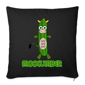 Gurken Kuh Moocumber Gurke - Sofakissenbezug 45 x 45 cm - Schwarz - Vorne