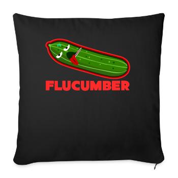 Sick cucumber flucumber cucumbers - Sofa pillowcase 17,3'' x 17,3'' (45 x 45 cm) - black - Front