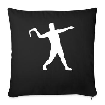 Bumerang Werfen Sportbumerang Werfer Geschenk - Sofakissenbezug 45 x 45 cm - Schwarz - Vorne