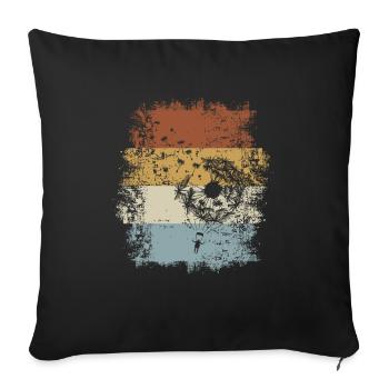 Vintage Dandelion Paragliding Paraglider Skydiver - Sofakissenbezug 45 x 45 cm - Schwarz - Vorne
