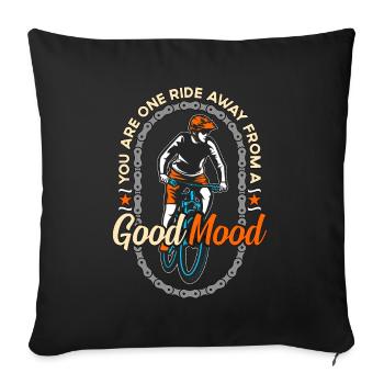 Bicycle You Are One Ride Away Road Bike Cyclist - Sofa pillowcase 17,3'' x 17,3'' (45 x 45 cm) - black - Front