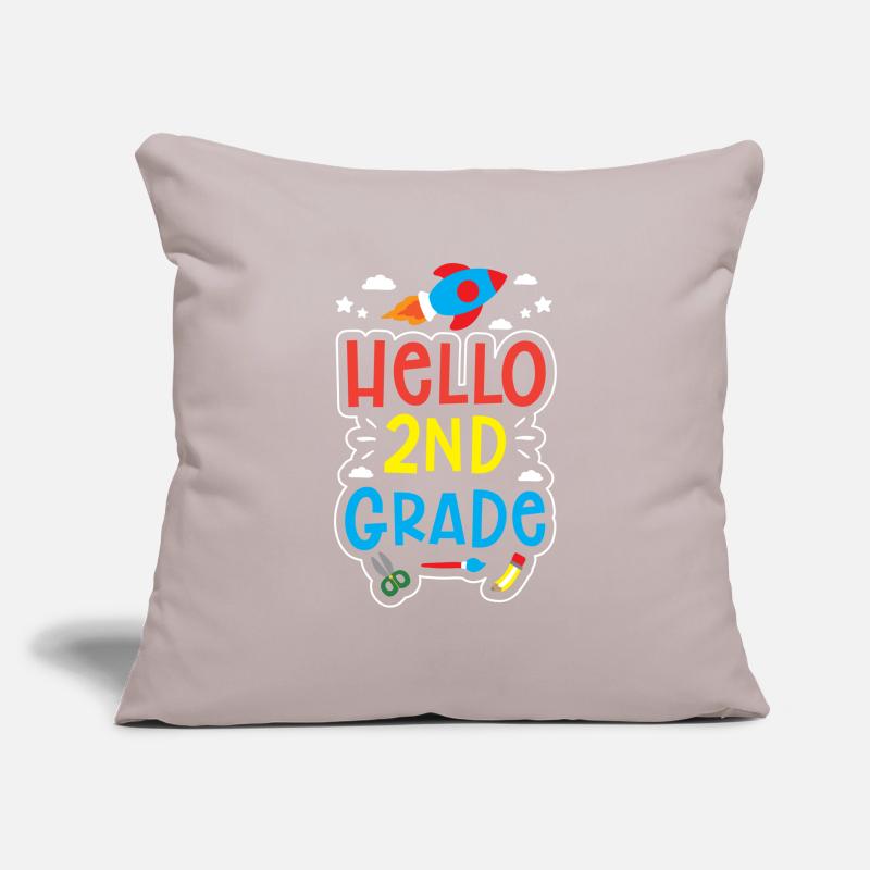 Hello 2nd Class Second Class Second Grader Sofa pillowcase 17,3'' x 17,3'' (45 x 45 cm)