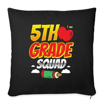 5 Class Team School Fifth Grader Fifth - Sofa pillowcase 17,3'' x 17,3'' (45 x 45 cm) - black - Front