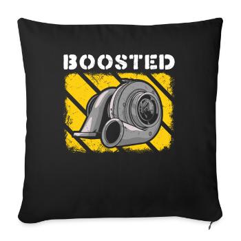Turbocharger Boosted - Turbo & Tuning - Sofa pillowcase 17,3'' x 17,3'' (45 x 45 cm) - black - Front