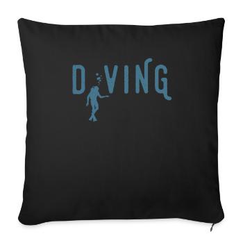 Scuba Diving Goggles Diving Mask Scuba - Sofa pillowcase 17,3'' x 17,3'' (45 x 45 cm) - black - Front
