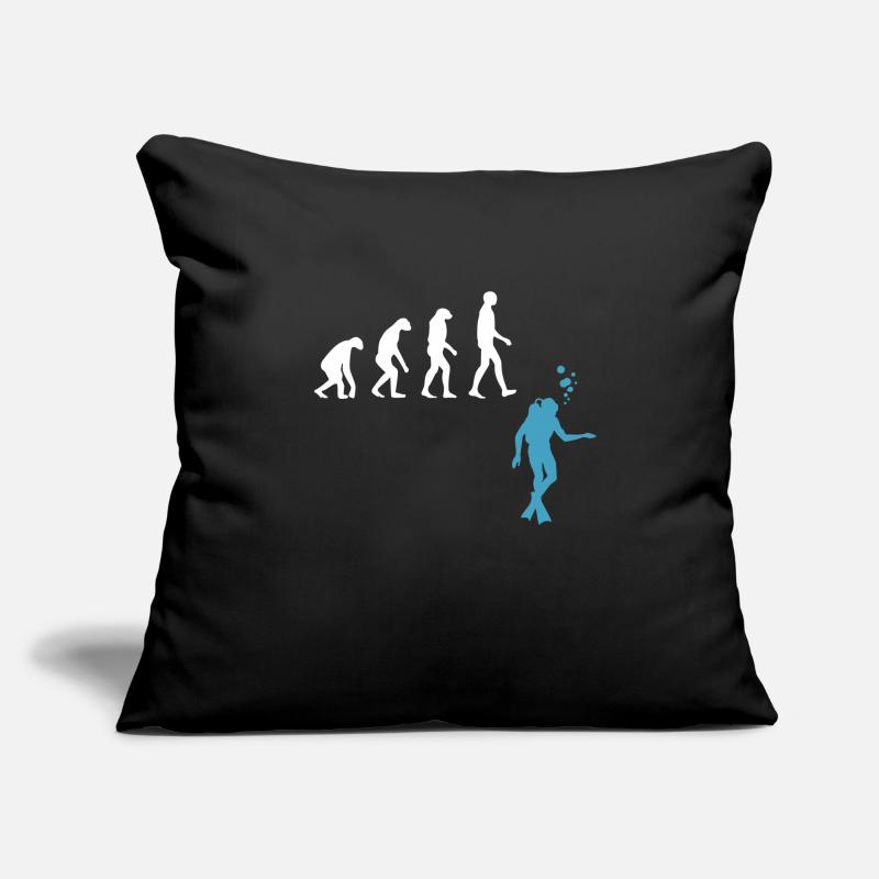 Plongée sous-marine Evolution Diving Palmes Housse de coussin décorative 45 x 45 cm