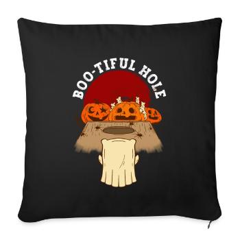 Cornhole Player Halloween - Funny Cornhole - Sofa pillowcase 17,3'' x 17,3'' (45 x 45 cm) - black - Front
