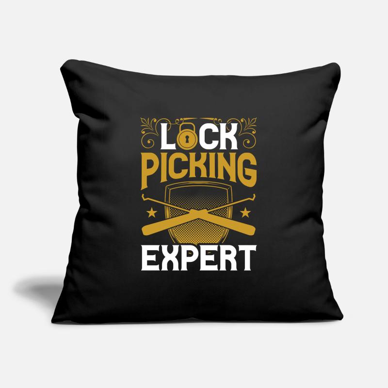 Lockpicking Expert Lock Lock Picking Cracking Housse de coussin décorative 45 x 45 cm