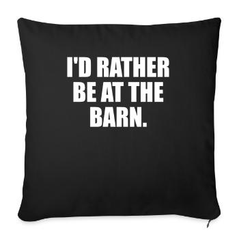 Funny Horse Girl Saying Outfit - Sofa pillowcase 17,3'' x 17,3'' (45 x 45 cm) - black - Front