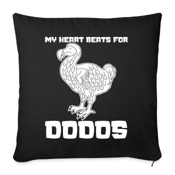 Dodo Veganer Vegan Dodos - Housse de coussin décorative 45 x 45 cm - noir - Devant
