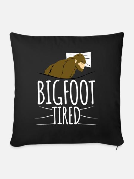 Bigfoot is tired - Sofakissenbezug 45 x 45 cm - Schwarz