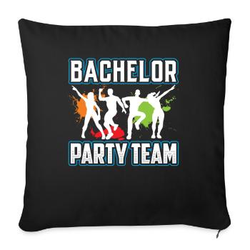 Bachelor Party Team Bachelor Bride - Sofa pillowcase 17,3'' x 17,3'' (45 x 45 cm) - black - Front