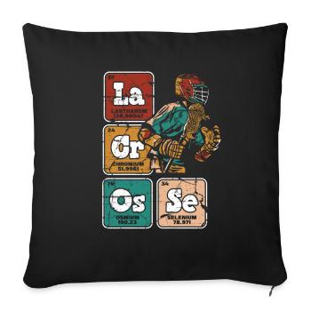 Lacrosse Periodic Table Of Elements Lax Players - Sofa pillowcase 17,3'' x 17,3'' (45 x 45 cm) - black - Front
