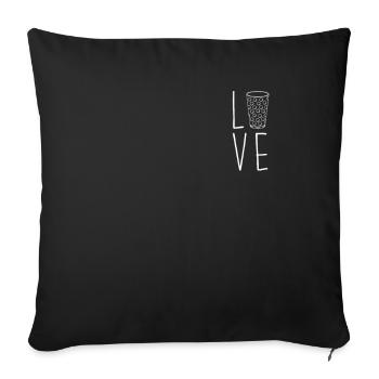 Love Schobbe Funny wine spritzer - Sofa pillowcase 17,3'' x 17,3'' (45 x 45 cm) - black - Front