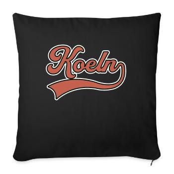 Cologne lettering - Sofa pillowcase 17,3'' x 17,3'' (45 x 45 cm) - black - Front