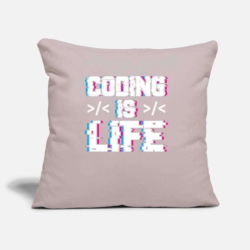 Coding Ist Leben Programmierer Coder Code Sofakissenbezug 45 x 45 cm