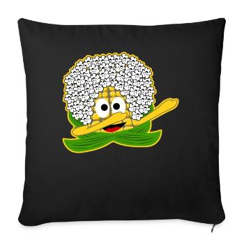 Corn Dab Dabbing Popcorn - Sofa pillowcase 17,3'' x 17,3'' (45 x 45 cm) - black - Front