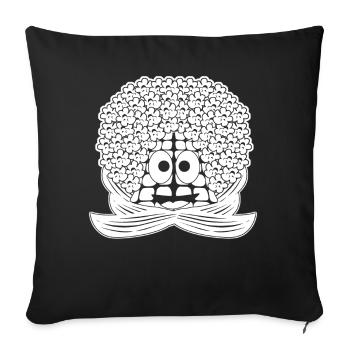 Popcorn drôle de maïs - Housse de coussin décorative 45 x 45 cm - noir - Devant
