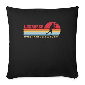 Lacrosse more than a Hobby Intercrosse Lax - Sofakissenbezug 45 x 45 cm - Schwarz - Vorne