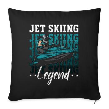 Jet Skiing Legend Water Sports Throttle Jet Skis - Sofa pillowcase 17,3'' x 17,3'' (45 x 45 cm) - black - Front