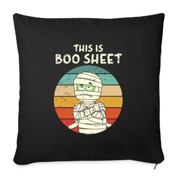 C’est Boo Sheet Mummy Costume d’Halloween - Housse de coussin décorative 45 x 45 cm - noir - Devant