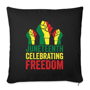 Juneteenth Feier Der Freiheit 1865 Afrika Black - Sofakissenbezug 45 x 45 cm - Schwarz - Vorne