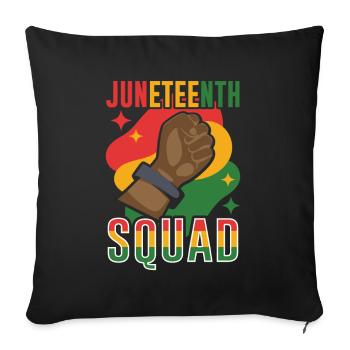 Juneteenth Team African American 1865 Black - Sofa pillowcase 17,3'' x 17,3'' (45 x 45 cm) - black - Front