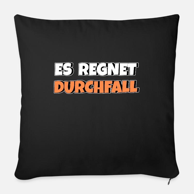 Es regnet Durchfall - Sofakissenbezug 45 x 45 cm - Schwarz