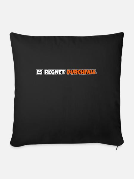 Es regnet Durchfall - Sofakissenbezug 45 x 45 cm - Schwarz