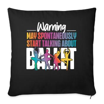 Ballet Dancer Dance Girl Ballerina - Sofakissenbezug 45 x 45 cm - Schwarz - Vorne