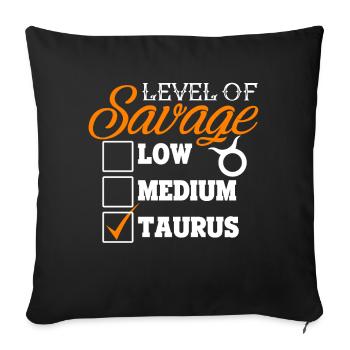 Taurus Level of savage Taurus - Sofa pillowcase 17,3'' x 17,3'' (45 x 45 cm) - black - Front