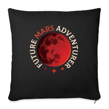 Future Mars Adventurer Astronaut Planet - Housse de coussin décorative 45 x 45 cm - noir - Devant