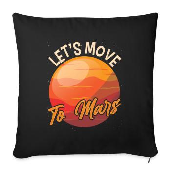 Departure to Mars Space Planet Astronaut - Sofa pillowcase 17,3'' x 17,3'' (45 x 45 cm) - black - Front