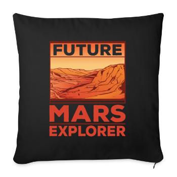 Zukünftiger Mars Erforscher Astronaut Planet - Sofakissenbezug 45 x 45 cm - Schwarz - Vorne