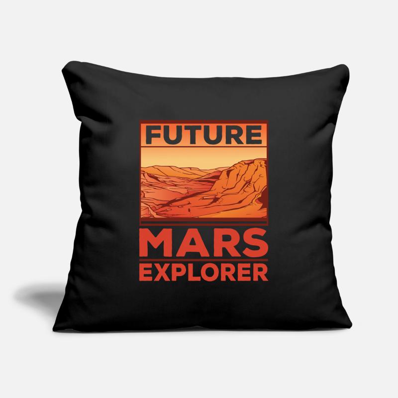 Future Mars Explorers Astronaut Planet Housse de coussin décorative 45 x 45 cm