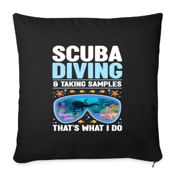 Dictons des biologistes marins | Cadeaux de biologie marine - Housse de coussin décorative 45 x 45 cm - noir - Devant