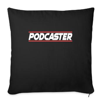 Podcaster Podcast host - Sofa pillowcase 17,3'' x 17,3'' (45 x 45 cm) - black - Front