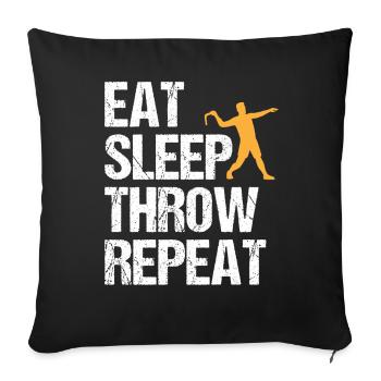 Boomerang Lancer Boomerang Boomerang Thrower Spell Gift - Housse de coussin décorative 45 x 45 cm - noir - Devant